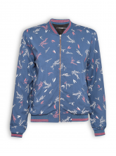 Blouson Grave von GreenBomb in twilight blue mit Muster Sweet Leaves