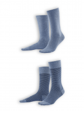 Socken Arni (2er Pack) von Living Crafts in infinity blue melange