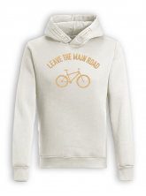 Sommer-Hoodie Star von GreenBomb in creme white mit Print "Leave the Main Road"