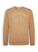 Sommer-Sweatshirt Wild von GreenBomb in hazel mit Print "Leave the Main Road"