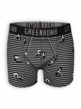 Trunk von GreenBomb in black mit Print Animal Skunk