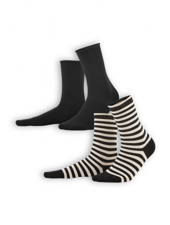 Socken Alexis (2-er Pack) von Living Crafts in black/sand