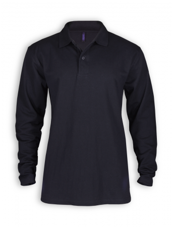 Langarm Polo Shirt von Neutral in black