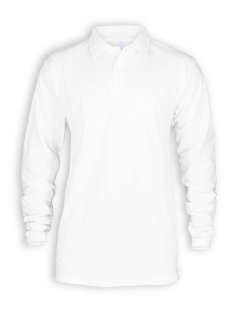 Langarm Polo Shirt von Neutral in white