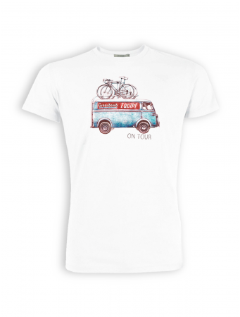T-Shirt von GreenBomb in white mit Print Bus