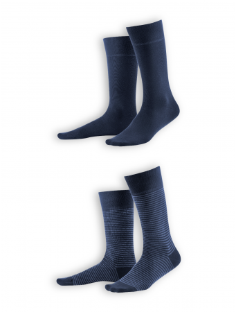 Living Crafts socks Arni (2-Pack) in dark navy/indigo melange
